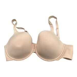 VANITY FAIR Body Caress Bra Full Coverage Criss Cross 75335 Nude Beige Sz 40D
